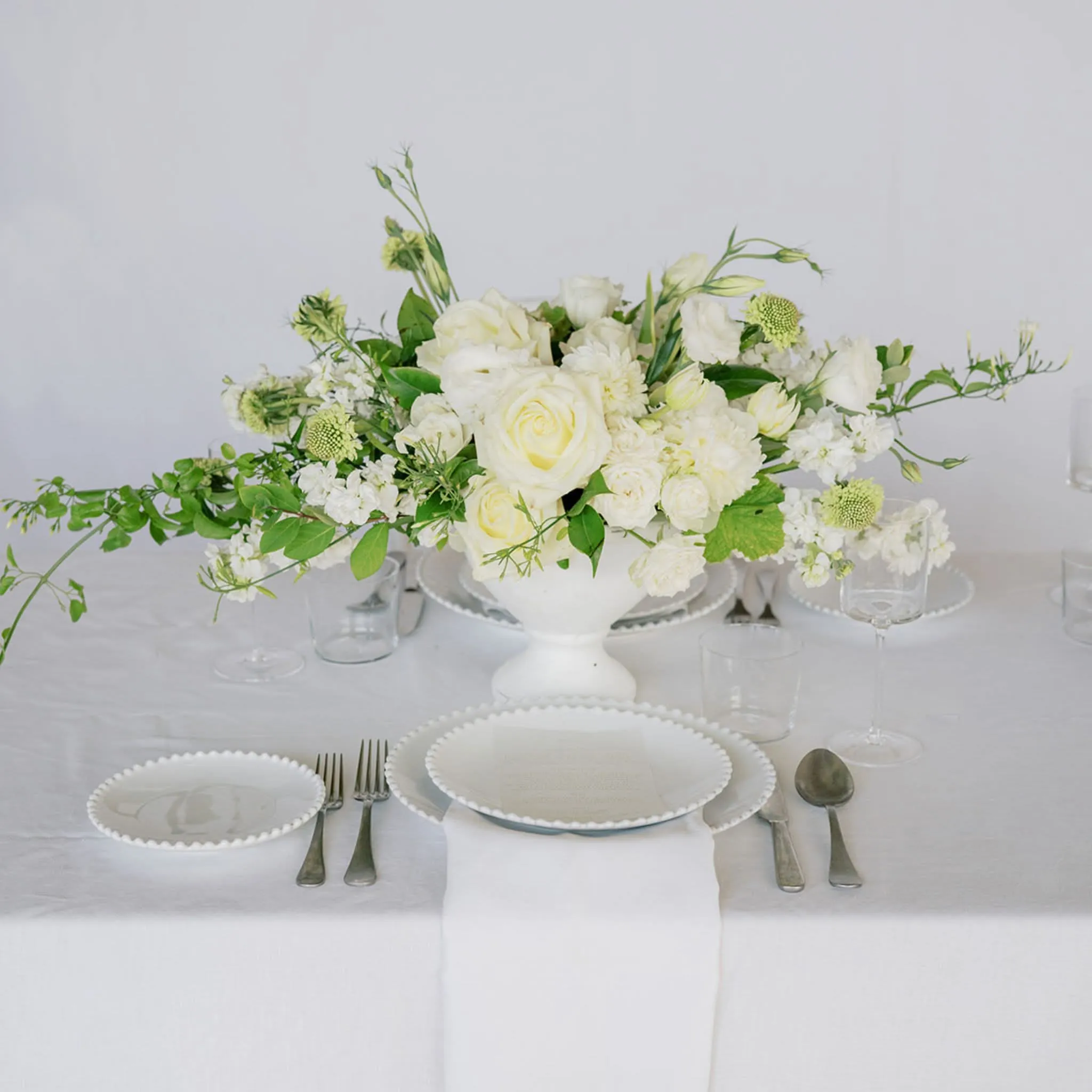 White A la Carte Wedding Centerpiece